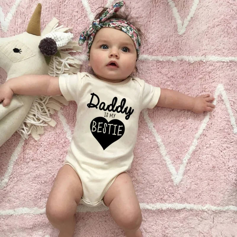 Baby Sleep Suit - Daddy Is My Bestie Cute Baby