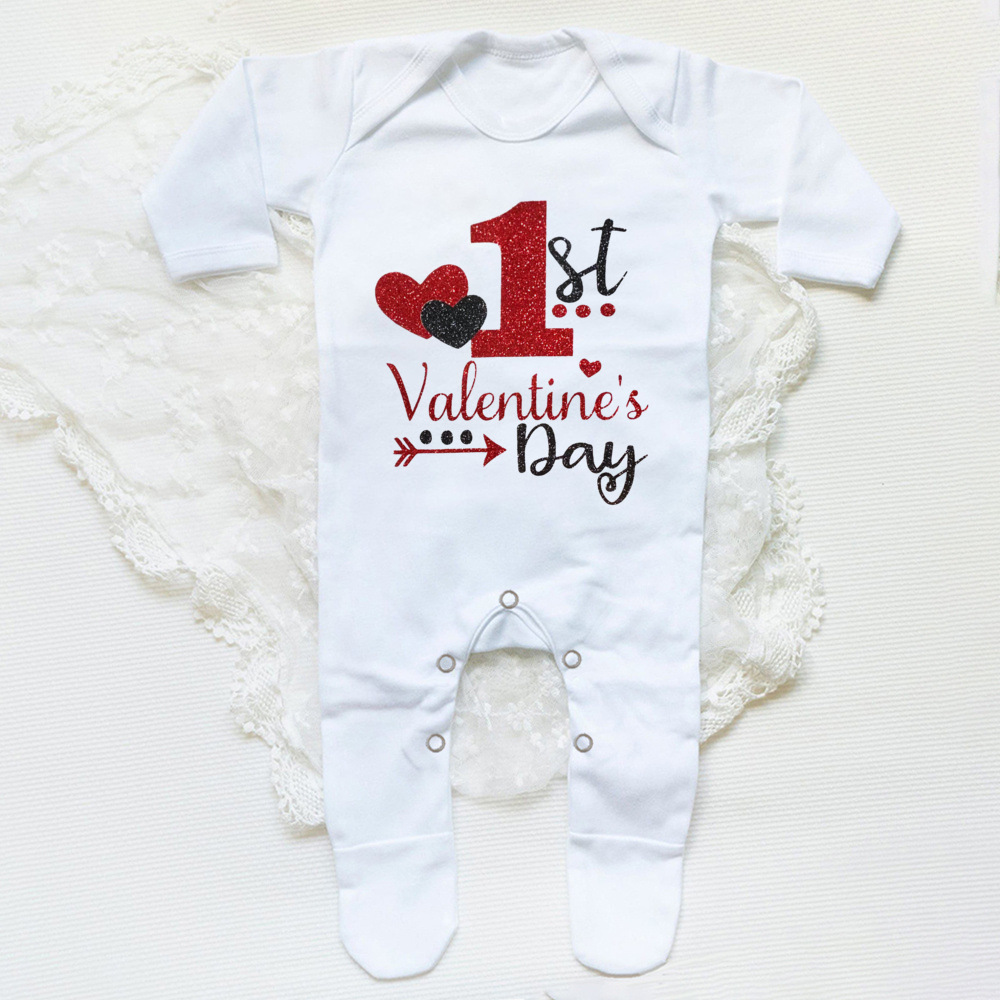 My First Valentine's Day Print - đánh giá và giá Baby Sleep Suit