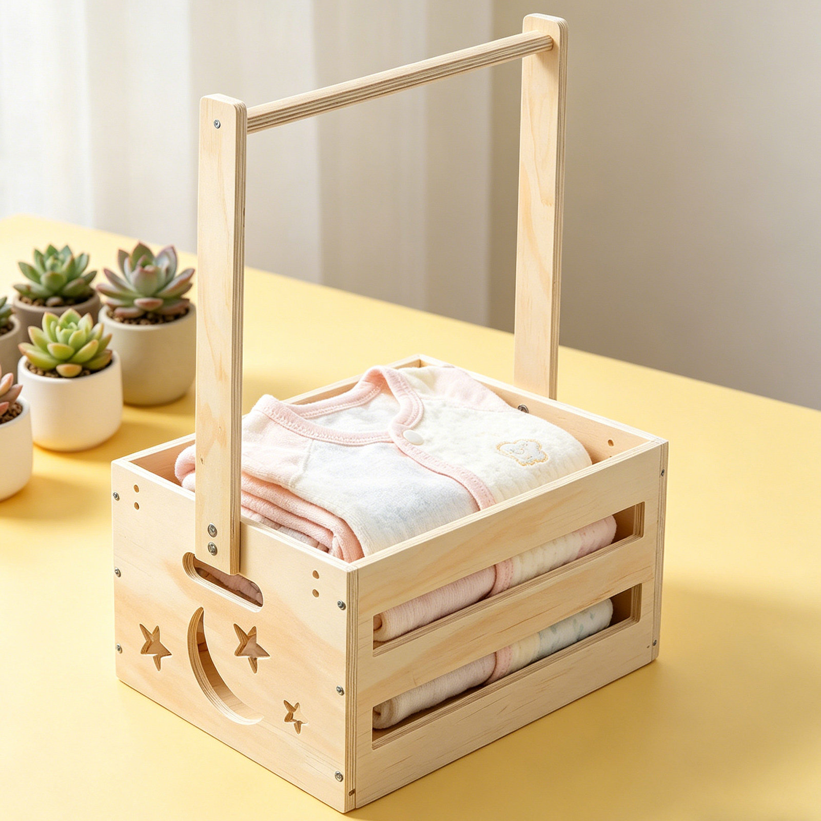 Portable Wood Laundry Hamper B - đánh giá và giá Baby Clothing Keepsake